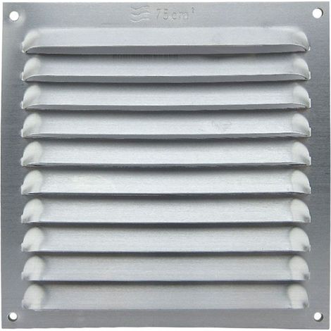 Rejilla de ventilación plana 100x100 mm Aluminio (1/3)