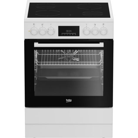 Cuisinière vitrocéramique 72l 4 feux blanc - Beko - FBE67300WCS