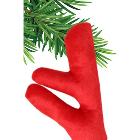 (Exklusiv in Südostasien erhältlich) Weihnachtsauto-Dekorationen – Rentiergeweihe, Weihnachtsschmuck für Autos, rote Rentiergeweihe (1/5)