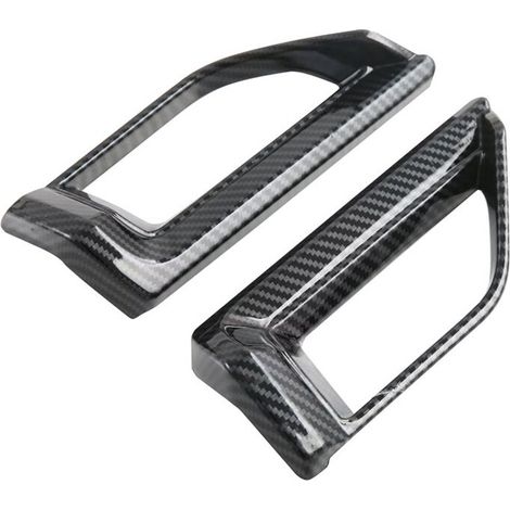 Accessori interni in fibra di carbonio per la console centrale dell'auto Veloz 2022-2024: finiture per le bocchette di ventilazione laterali.