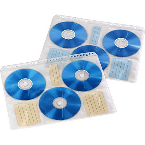Busta per raccoglitore CD/DVD Hama 6 scomparti 6 CD/DVD/Blu-ray Plastica Trasparente Bianco 10 pz. (L x A x P) 23.8 x 0 (1/4)