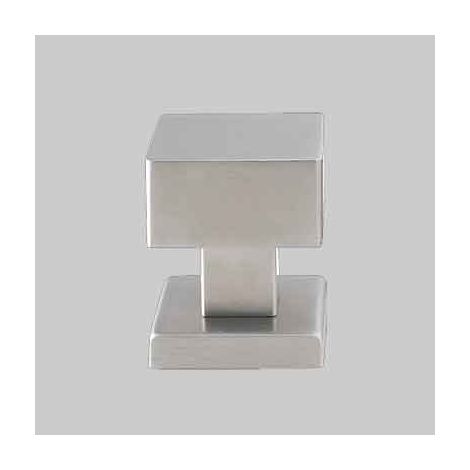 Pomolo fisso inox quadro 50x50x23 mm  - col. inox satinato conf. da 2 pz