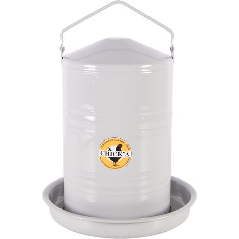 Abreuvoir en métal gris, 5 L (1/4)