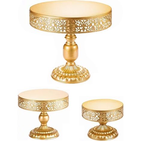 Présentoirs à gâteaux dorés décoratifs en fer, réutilisables, amovibles et stables, pour cupcakes de fête (1/5)