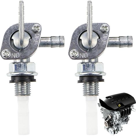 Lot de 2 robinets de carburant, interrupteurs universels en métal, robinet de carburant M10, pour générateur, réservoir de carburant, motos, karts tout-terrain (1/5)