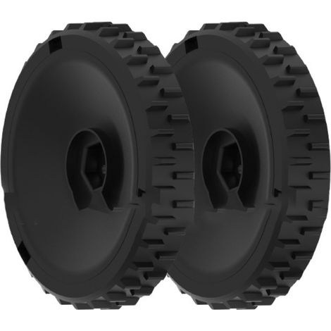 Roues de remplacement 574465104 x2, compatibles avec Gardena et Husqvarna - moyeu de roue ABS noir pour Automower 105/305/308 et Gardena R38Li/R40Li/R50Li/R70Li/R80Li (1/5)