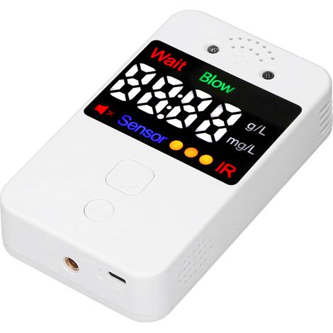 Testeur d'alcoolémie sans contact Bluetooth avec affichage numérique et annonce vocale (1/5)