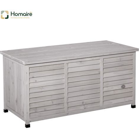 HOMAIRE Gartenschrank Gerätehaus aus wasserbeständigem Tannenholz, dauerhaft, großer Raum, grau