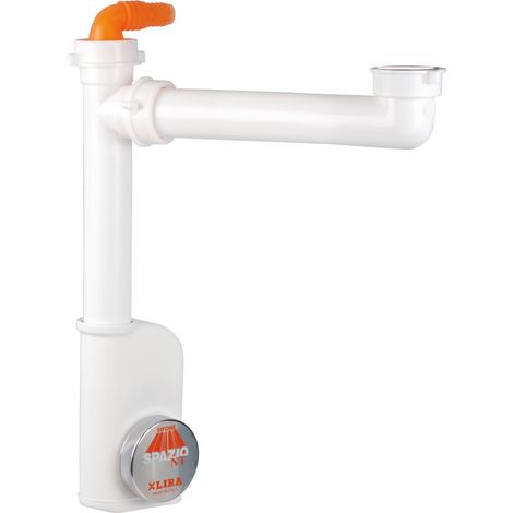 SIFONE LIRA SPAZIO 1 NT ISPEZIONABILE PER LAVELLI CUCINA AD 1 VASCA BIANCO (1/5)