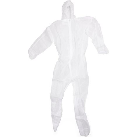 Combinaison jetable non tissée pour bain de sable enzymatique, avec bonnet, gants et chaussettes, pour les visiteurs et protection en cas d'isolement. (1/5)