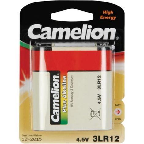 CAMELION pile plate, Plus Alkaline, 3LR12, 1 pièce (1/2)