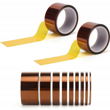 Set de Cintas Kapton 12mm y 15mm – Alta Resistencia Térmica  0,05mm x 30m  Aislamiento Electrónico (1/5)