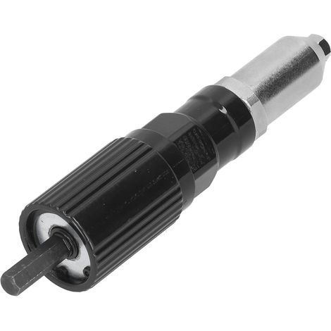 Adaptateur pour pistolet à riveter électrique, tige hexagonale noire, adaptateurs pour perceuses à riveter sans fil pour porte (1/5)
