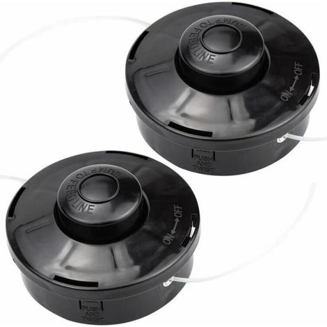 Lot de 2 Tête de débroussailleuse Universelle Nylon Bobine de Rechange de Tondeuse Débroussailleuse Tête De Coupe M10 X 1,25 pour Débroussailleuse Thermique à Essence (1/5)