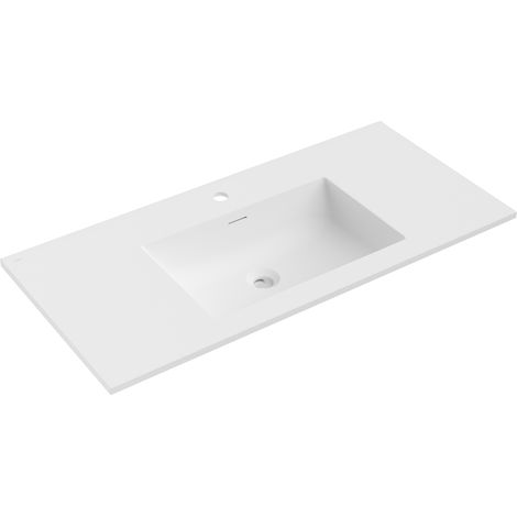 Mexen Otis Waschbecken, das in die Arbeitsplatte eingelassen wird, 101 x 46,5 cm, weiß matt - 25181001 (1/3)