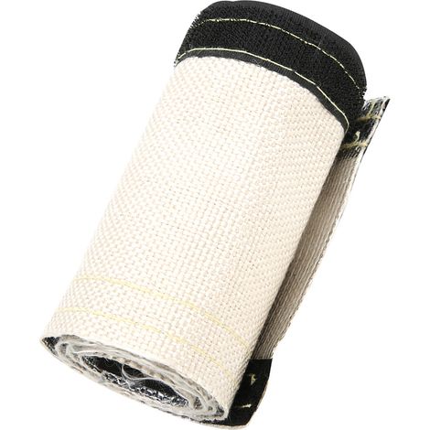 Isolierte Schlauchhülle, grau-weiße Hitzeschutzhülle mit aluminiumbeschichteter Außenschicht, 600 x 106 mm (1/5)