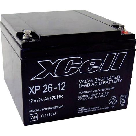 XCell XP2412 Bleiakku 12 V 26 Ah schwarz