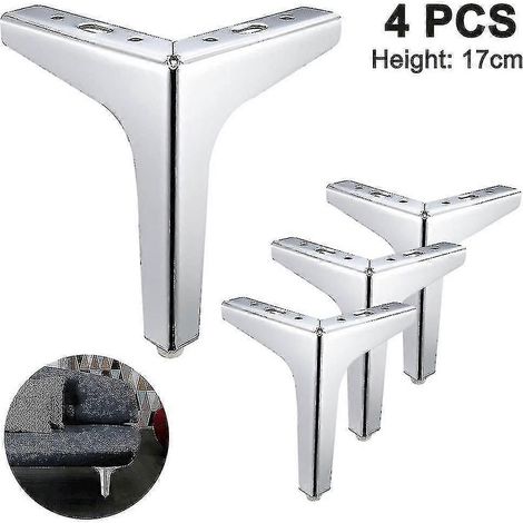 Lot de 4 pieds de canapé en métal, style moderne, pour meubles à monter soi-même (1/5)