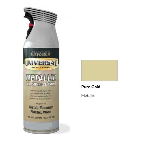 Rust-Oleum Universal All Surface Spray Paint - Metallic - Pure Gold - 400ml