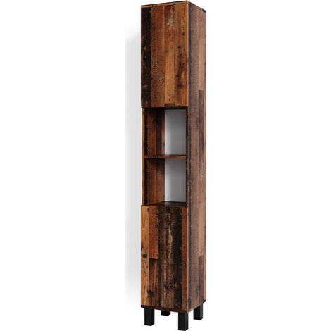 Badschrank Fynn, Eiche rustikal, 30 x 190 cm, Vicco
