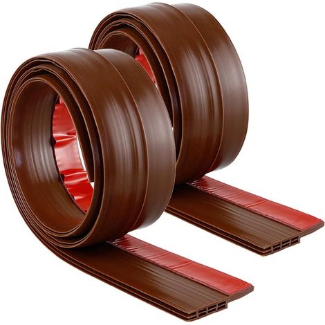 Lot de 2 porte bas joint Strip - autocollant sous porte coupe-bise bise, anti-bruit, anti-Bug (Marron) (1/5)