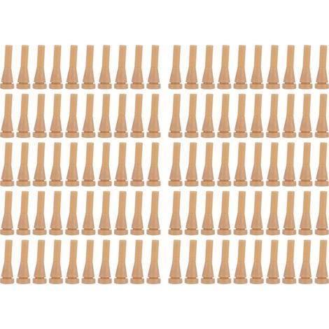 Lot de 100 bâtons d'épilation en caoutchouc pour plumeuse de volaille, remplacement pour canards, poulets, oies, rose jaunâtre (1/5)