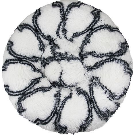 Lit pour chat, coussin moelleux, doux lavable pour chiens chats (blanc noir, 40 cm), Ensoleillé (1/5)