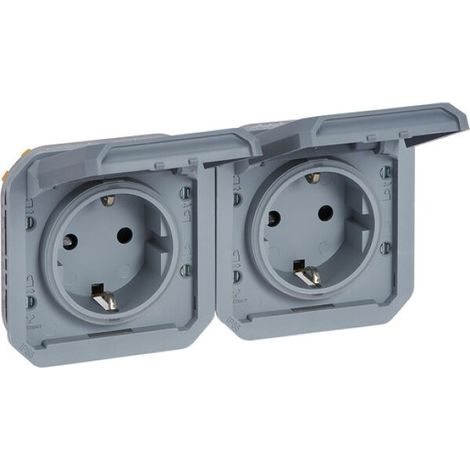Multipack Legrand 2F VV-SSDO HZ SL IP44 GR (069576L PLEXO NEW) - 5 Stück