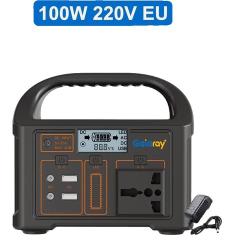 Station de puissance, capacité de 24000mAh, multiples méthodes de chargement, 100W 220V UE (1/2)