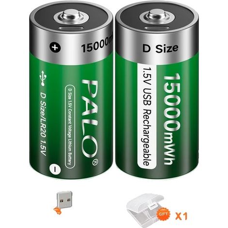Batterie Lithium-ion Rechargeable, Chargement USB, Convient pour Réchaud à Gaz/Chauffe-eau (1/2)