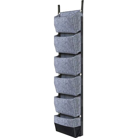 Sacs de plantation suspendus avec 6 poches, Pots de fleurs de jardinage verticaux, jardinière murale, respirant, 42x12 pouces (1/5)