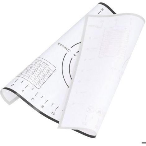 Tapis de cuisson Tapis de pte en silicone antidérapant résistant à la chaleur avec échelle pour la cuisine à domici (1/4)