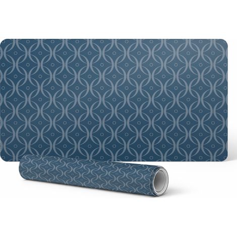 Alfombrilla de escritorio para teclado y accesorios con estampado geom茅trico, 90x45 cm.