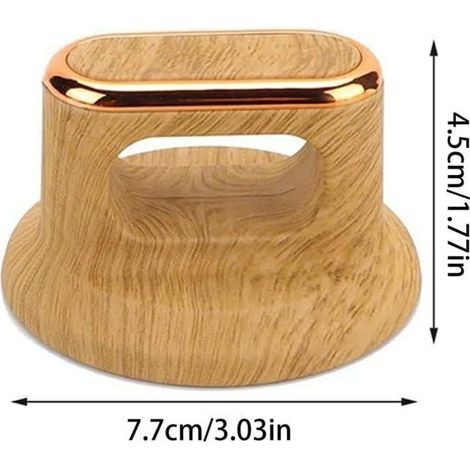 Bouton De Remplacement Pour Couvercle - Poignée En Bois Résistant À La Chaleur - Pour Casserole Poêle Bouilloire - 1 Pièce (1/4)