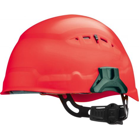 Casco di sicurezza incrociato. Rosso