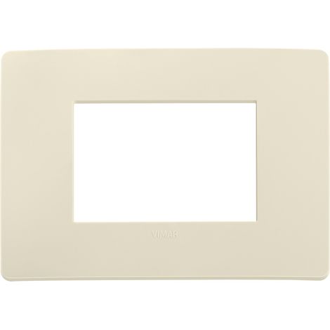 Placca in tecnopolimero 3 moduli Avorio Matt Vimar Plana Up 14653U.12