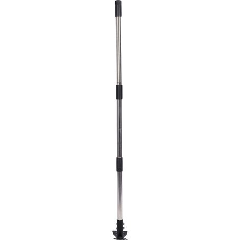 Extractor de maleza 2 en 1 con mango largo y ajustable de acero inoxidable, raspador de maleza y rastrillo para jardín y césped. (1/5)