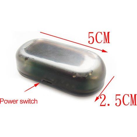 Alarme factice solaire pour voiture, avertissement antivol, voyant de sécurité clignotant à LED (1/5)