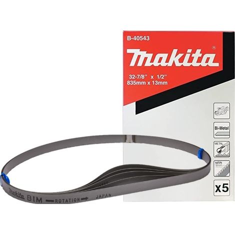 MAKITA B-40543 (pkt of 5) Bandsaw blade 835mm x 13mm x 14TPI (1/4)