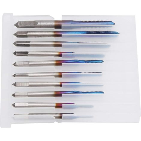 10 micro-tarauds droits M1/1,2/1,4/1,6/1,7/1,8/2/2,5/3/3,5 (1/5)