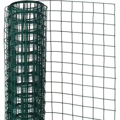 RETE RECINZIONE PLASTIFICATA VERDE H CM 175 X 25 MT MAGLIA MM 75 X50 FERR 170659