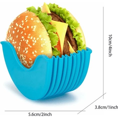 Porte-burger réutilisable, coque extensible pour pain à burger, écologique pour les personnes âgées et les enfants (1/5)