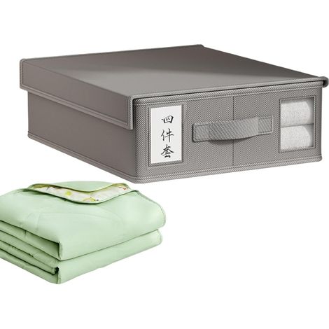 Organisateur de draps de lit, boîte de rangement de literie Rangement des organisateurs de feuilles Conteneur de literie, organiseur de dossiers pour ensembles de draps, organisateurs de (1/5)