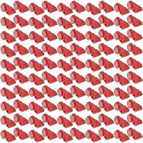Crochet de serrure de 100pcs serrure de butée, serrure de sécurité rouge en plastique, installation facile, pour lien de marchandise, crochets de supermarché, affichage anti-vol de magas (1/4)