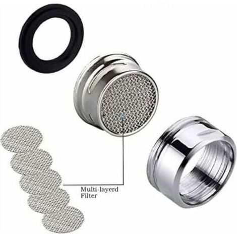 Aérateur Robinet - M22 M21 5 - Économie D Eau Filtre Acier Inoxydable - Pour Évier Cuisine Salle De Bain - 3 Pièces (1/5)