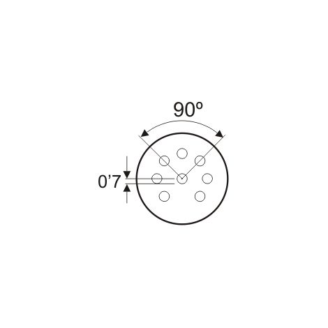 Conector Din Macho 8 Pin 90º 10.120-8-90 (1/3)