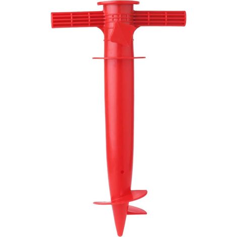 Support de parasol de plage avec ancrage au sable, taille unique, base universelle à piquets pour parasol avec support sécurisé à 3 niveaux pour vents forts (1/5)