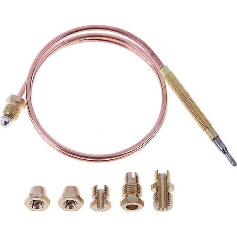 Thermocouple à gaz de 60 cm pour chauffe-eau à 5 pièces fixes, compatible avec les appareils à gaz pour fours, plaques à induction et chaudières. (1/5)