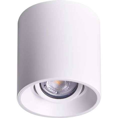 Applique plafond en polycarbonate orientable - GU10 - Blanc (1/5)