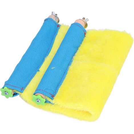 Hamac suspendu doux et chaud pour oiseaux, perruches et chinchillas - Nid portable jaune